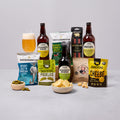 Real ale gift hamper with bottles of Loose Cannon beers and savoury snacks