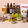 Hawkstone beer hamper with crisps, nuts, pork crackling and snacks